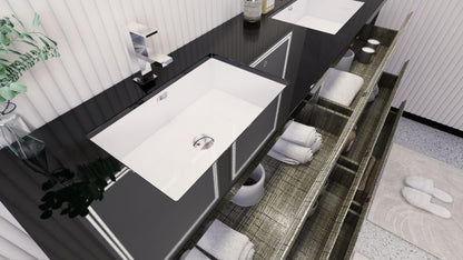 Stanley 72" Freestanding Bathroom Vanity with Reinforced Acrylic Integrated Sink Top