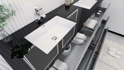 Stanley 72" Freestanding Bathroom Vanity with Reinforced Acrylic Integrated Sink Top