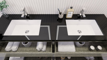 Stanley 72" Freestanding Bathroom Vanity with Reinforced Acrylic Integrated Sink Top