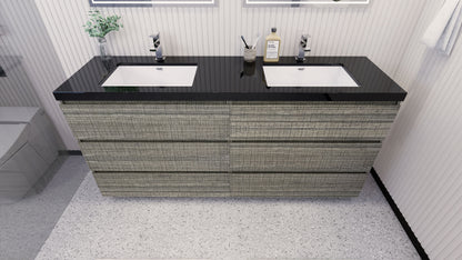 Stanley 72" Freestanding Bathroom Vanity with Reinforced Acrylic Integrated Sink Top