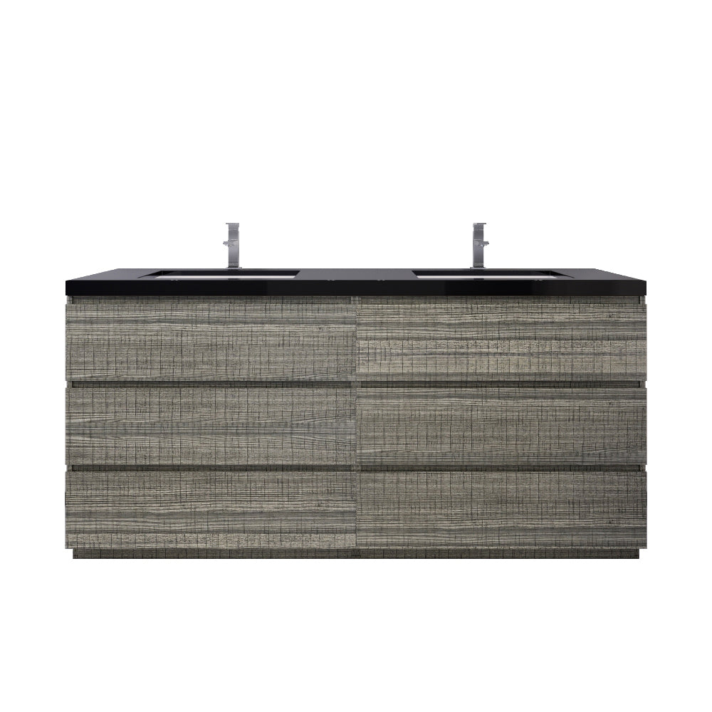 Stanley 72" Freestanding Bathroom Vanity with Reinforced Acrylic Integrated Sink Top