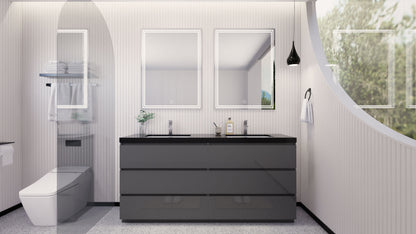Stanley 72" Freestanding Bathroom Vanity with Reinforced Acrylic Integrated Sink Top