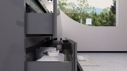 Stanley 72" Freestanding Bathroom Vanity with Reinforced Acrylic Integrated Sink Top