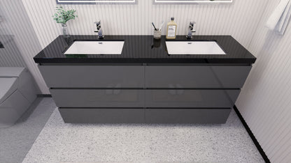 Stanley 72" Freestanding Bathroom Vanity with Reinforced Acrylic Integrated Sink Top