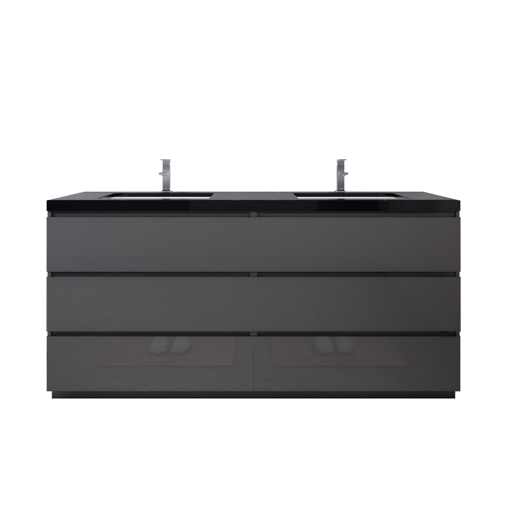 Stanley 72" Freestanding Bathroom Vanity with Reinforced Acrylic Integrated Sink Top