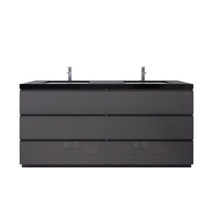 Stanley 72" Freestanding Bathroom Vanity with Reinforced Acrylic Integrated Sink Top