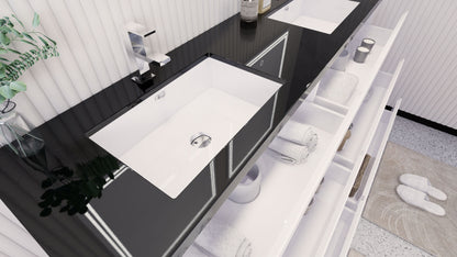 Stanley 72" Freestanding Bathroom Vanity with Reinforced Acrylic Integrated Sink Top