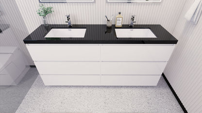Stanley 72" Freestanding Bathroom Vanity with Reinforced Acrylic Integrated Sink Top