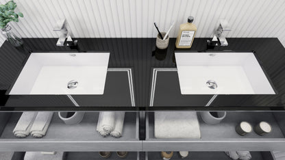 Stanley 72" Freestanding Bathroom Vanity with Reinforced Acrylic Integrated Sink Top