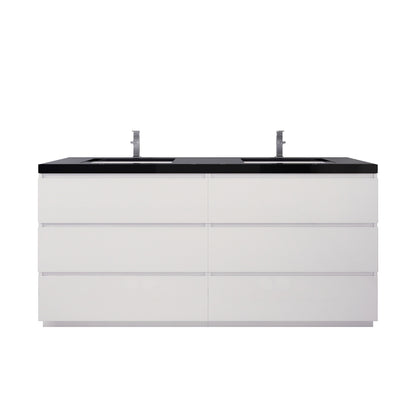 Stanley 72" Freestanding Bathroom Vanity with Reinforced Acrylic Integrated Sink Top