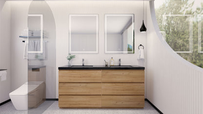 Stanley 72" Freestanding Bathroom Vanity with Reinforced Acrylic Integrated Sink Top