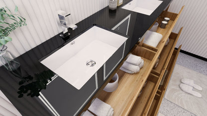 Stanley 72" Freestanding Bathroom Vanity with Reinforced Acrylic Integrated Sink Top