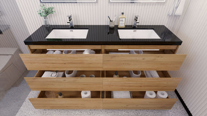 Stanley 72" Freestanding Bathroom Vanity with Reinforced Acrylic Integrated Sink Top
