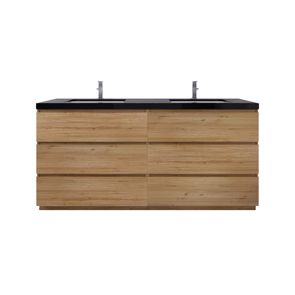 Stanley 72" Freestanding Bathroom Vanity with Reinforced Acrylic Integrated Sink Top
