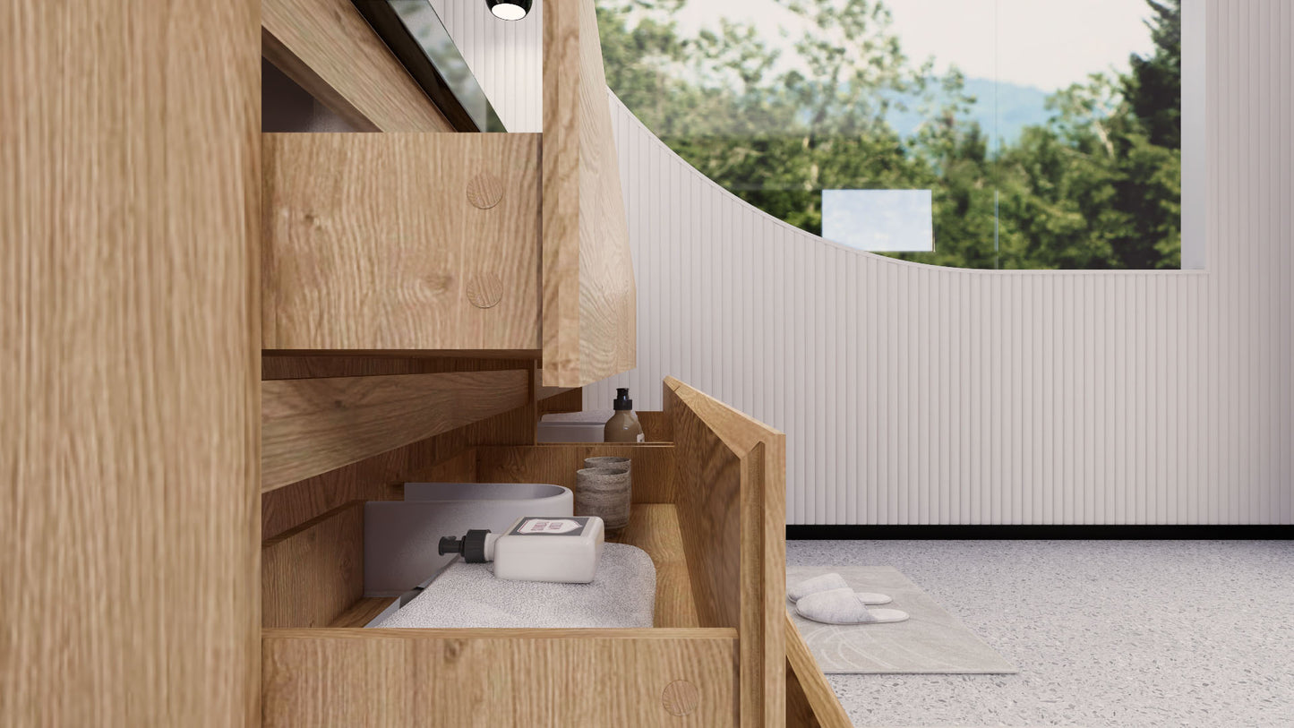 Stanley 72" Freestanding Bathroom Vanity with Reinforced Acrylic Integrated Sink Top