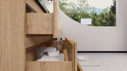 Stanley 72" Freestanding Bathroom Vanity with Reinforced Acrylic Integrated Sink Top
