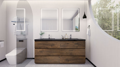 Stanley 72" Freestanding Bathroom Vanity with Reinforced Acrylic Integrated Sink Top