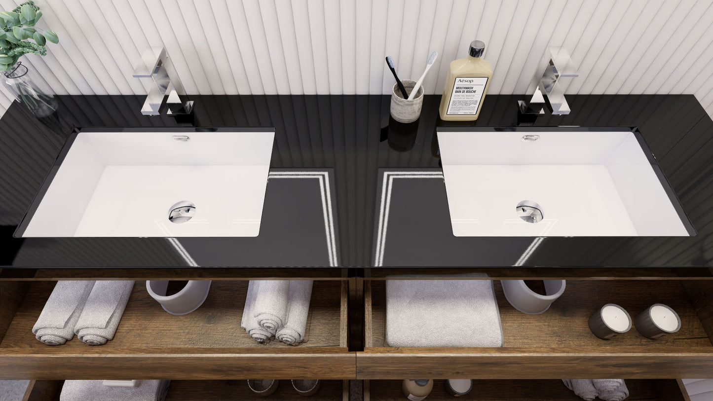 Stanley 72" Freestanding Bathroom Vanity with Reinforced Acrylic Integrated Sink Top