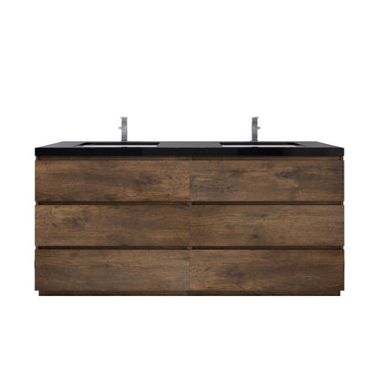 Stanley 72" Freestanding Bathroom Vanity with Reinforced Acrylic Integrated Sink Top