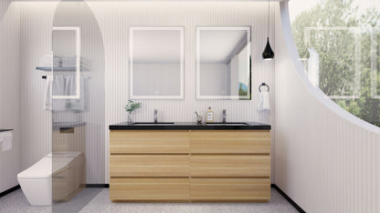 Stanley 72" Freestanding Bathroom Vanity with Reinforced Acrylic Integrated Sink Top