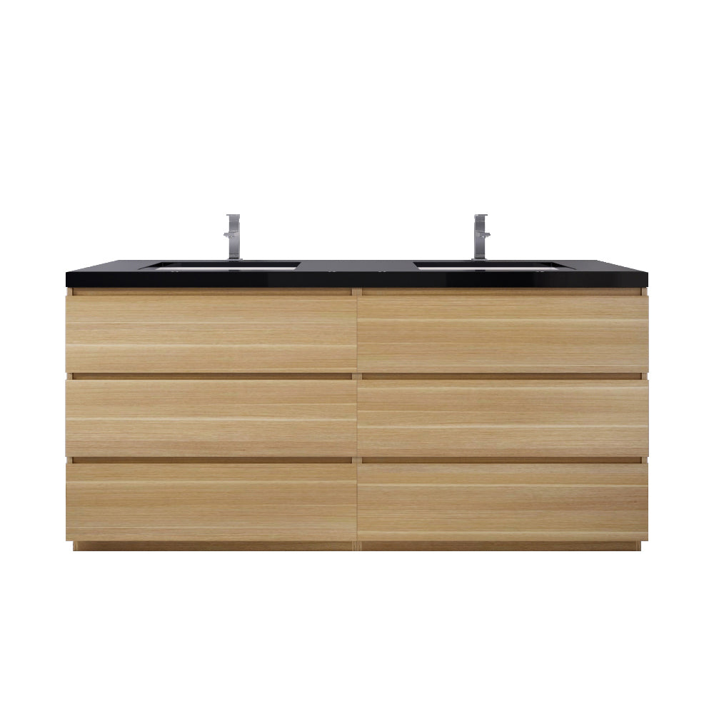 Stanley 72" Freestanding Bathroom Vanity with Reinforced Acrylic Integrated Sink Top