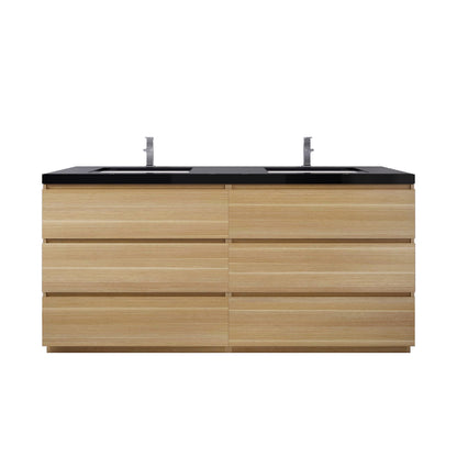 Stanley 72" Freestanding Bathroom Vanity with Reinforced Acrylic Integrated Sink Top