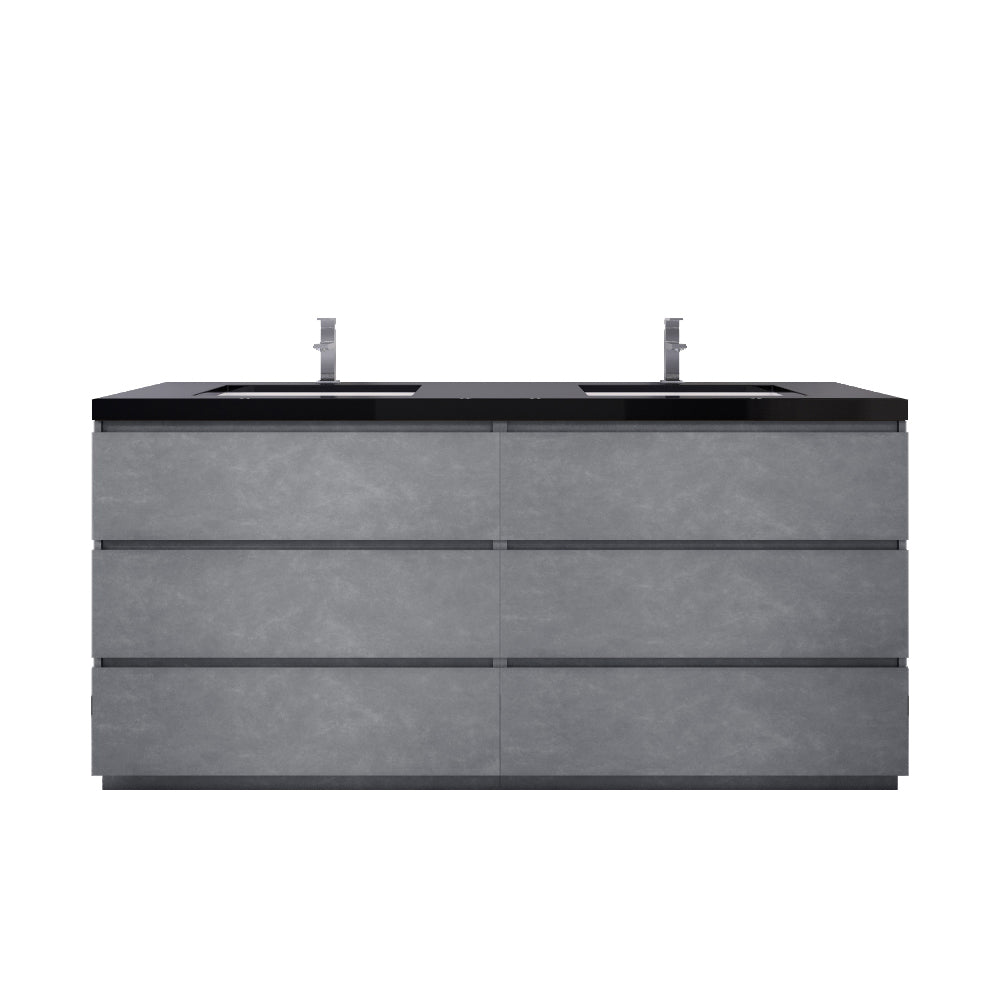 Stanley 72" Freestanding Bathroom Vanity with Reinforced Acrylic Integrated Sink Top