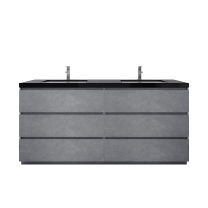 Stanley 72" Freestanding Bathroom Vanity with Reinforced Acrylic Integrated Sink Top