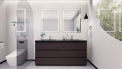 Stanley 72" Freestanding Bathroom Vanity with Reinforced Acrylic Integrated Sink Top