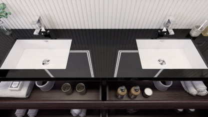 Stanley 84" Freestanding Bathroom Vanity with Reinforced Acrylic Integrated Sink Top