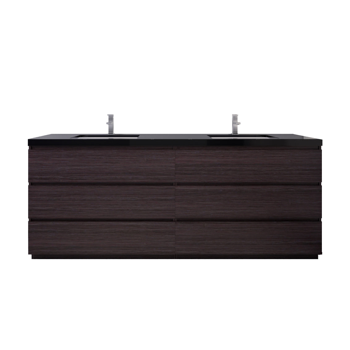 Stanley 84" Freestanding Bathroom Vanity with Reinforced Acrylic Integrated Sink Top