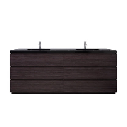 Stanley 84" Freestanding Bathroom Vanity with Reinforced Acrylic Integrated Sink Top