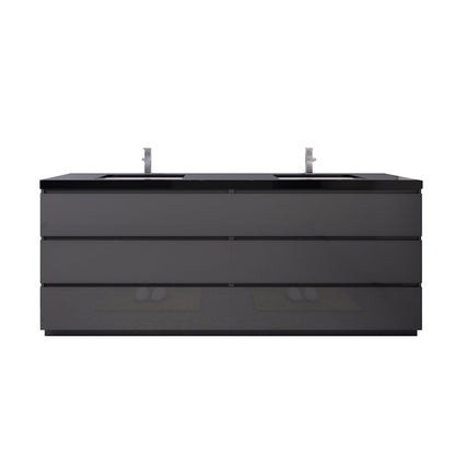 Stanley 84" Freestanding Bathroom Vanity with Reinforced Acrylic Integrated Sink Top