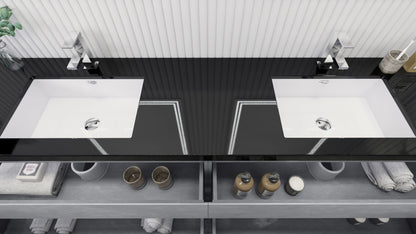 Stanley 84" Freestanding Bathroom Vanity with Reinforced Acrylic Integrated Sink Top