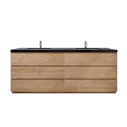Stanley 84" Freestanding Bathroom Vanity with Reinforced Acrylic Integrated Sink Top