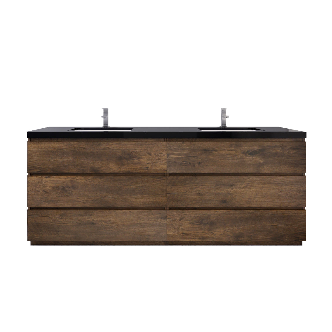 Stanley 84" Freestanding Bathroom Vanity with Reinforced Acrylic Integrated Sink Top