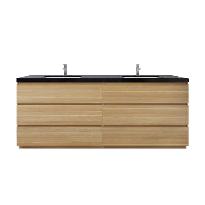 Stanley 84" Freestanding Bathroom Vanity with Reinforced Acrylic Integrated Sink Top