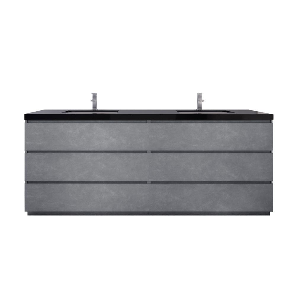 Stanley 84" Freestanding Bathroom Vanity with Reinforced Acrylic Integrated Sink Top