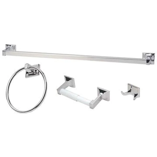 Pamex Campbell Sunset 4-Piece Bathroom Hardware Accessory Set With 24" Towel Bar