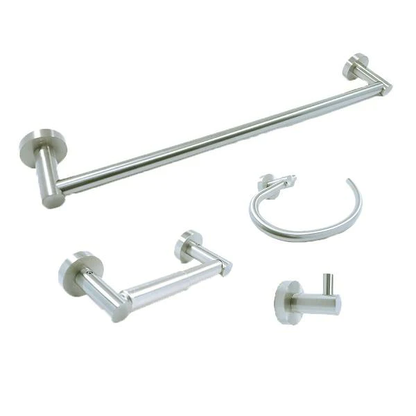 Pamex Solano 4-Piece Bathroom Hardware Accessory Set With 24" Towel Bar