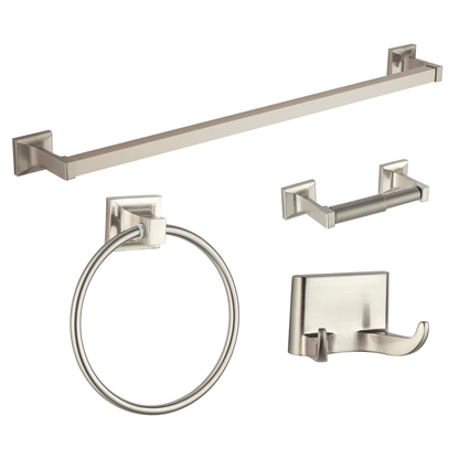 River 4-Piece Bathroom Hardware Accessory Set With 24" Towel Bar