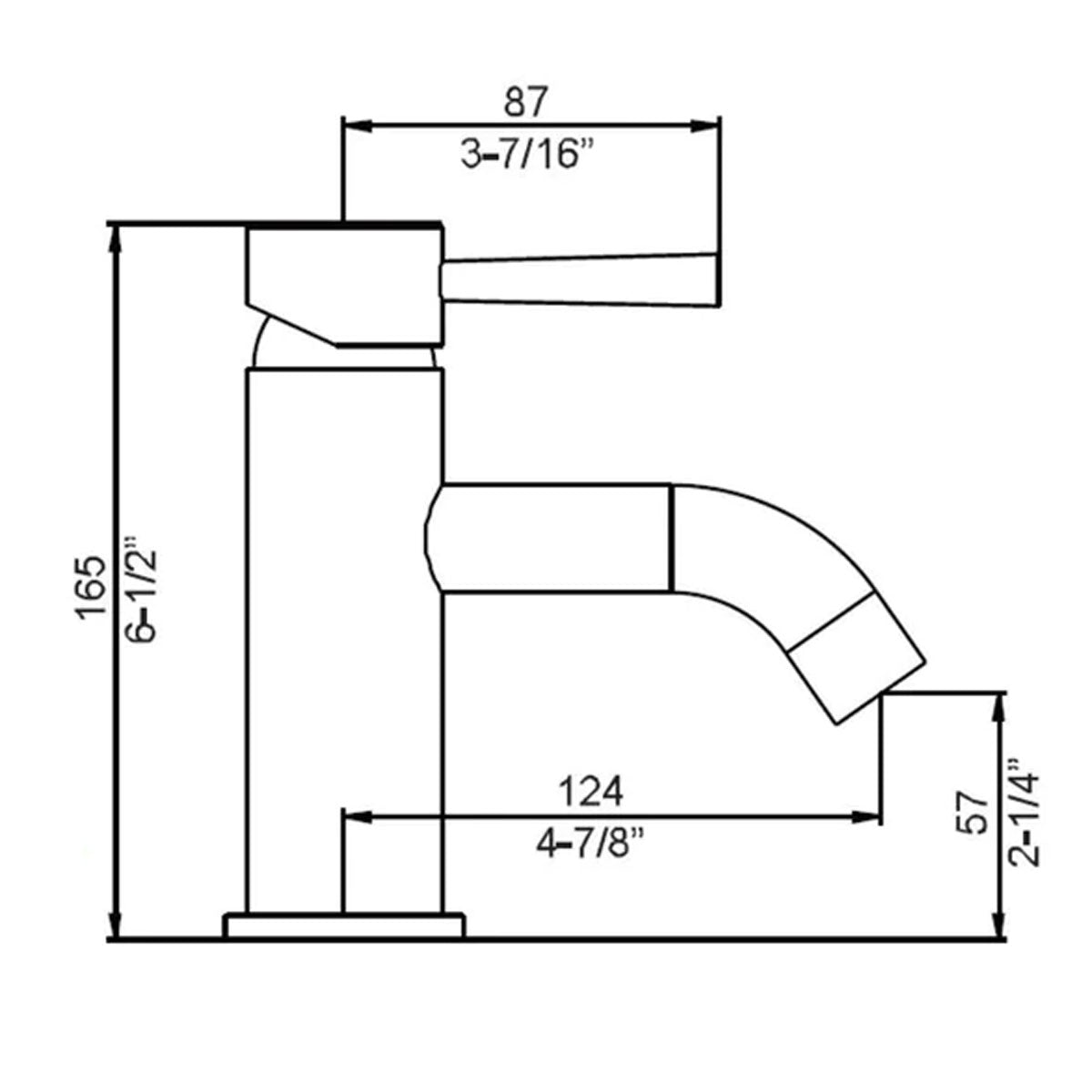Dinah Bathroom Lavatory Faucet with Pop-Up Drain