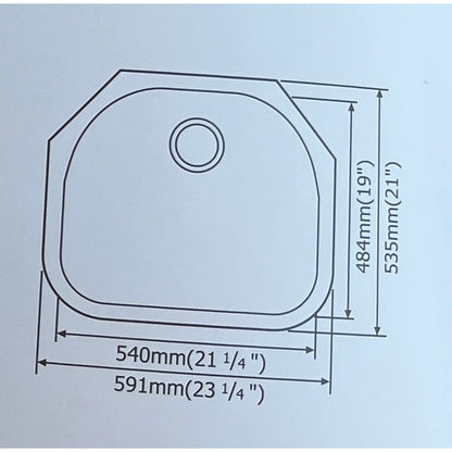 Howard 24" Stainless Steel Undermount Kitchen Sink