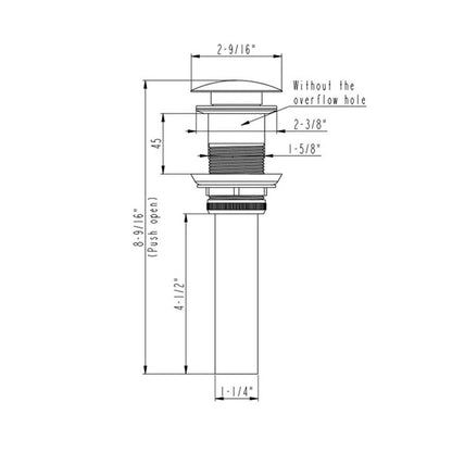 Icarus Bathroom Sink Drain Pop