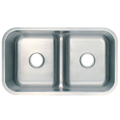 Kai 32" Stainless Steel Undermount Double Basin Kitchen Sink