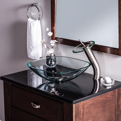 Laurentina Tempered Glass Vessel Bathroom Sink
