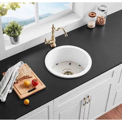 Lowery 18" Fireclay Round Undermount Bar Sink