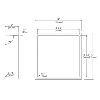 Marcellus Stainless Steel Recessed Shower Niche