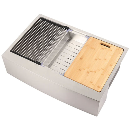 Ronny 33" Stainless Steel Apron / Farmhouse Workstation Kitchen Sink
