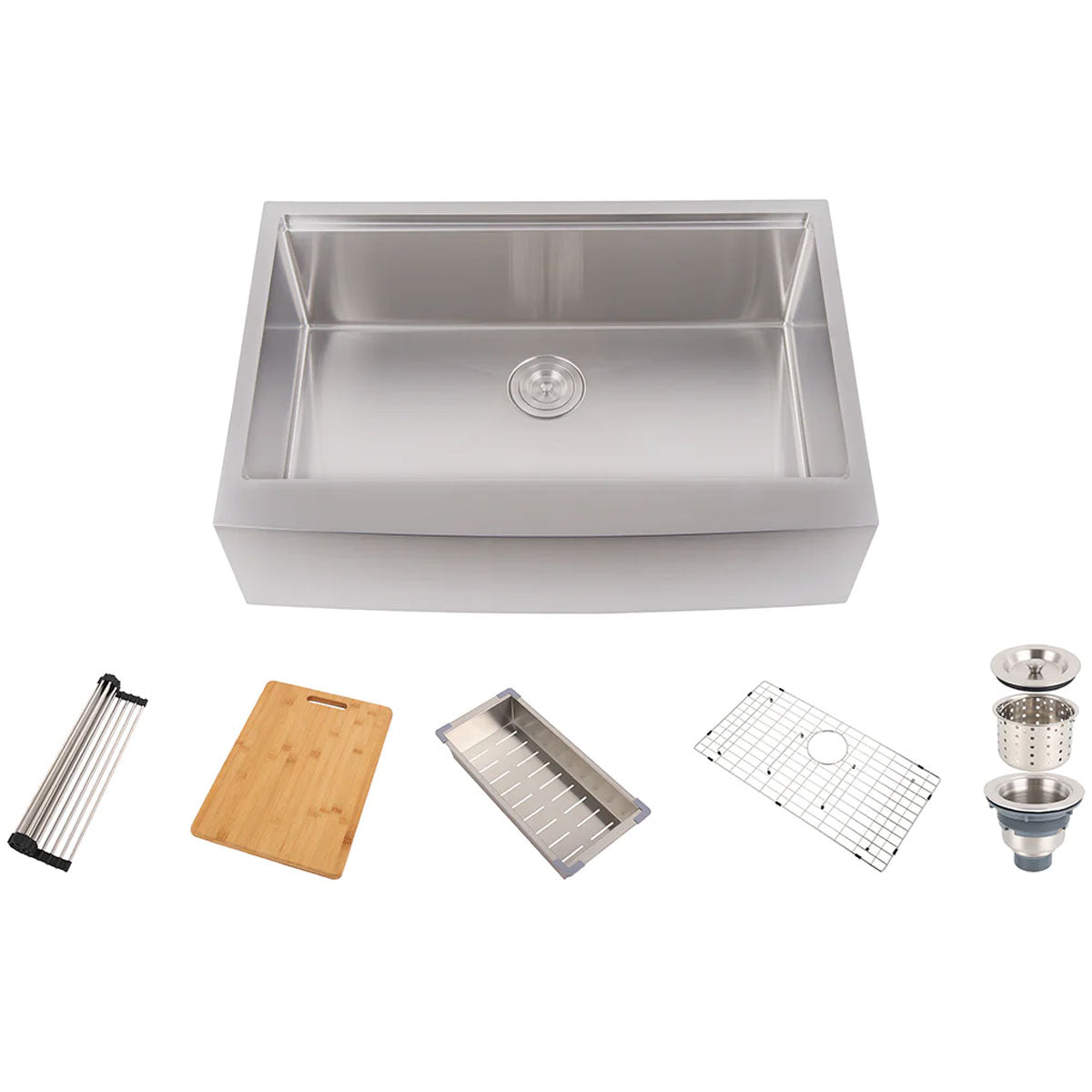 Ronny 33" Stainless Steel Apron / Farmhouse Workstation Kitchen Sink